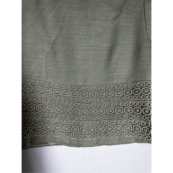 Nanette Lepore Bohemian Cotton Blend Lined Short Blazer Bize 12 Embroidered Trim - Picture 5 of 13